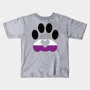 Pride Paw: Asexual Pride Kids T-Shirt